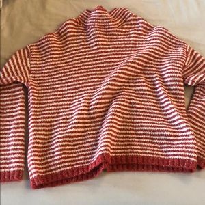 Mock neck striped sweater